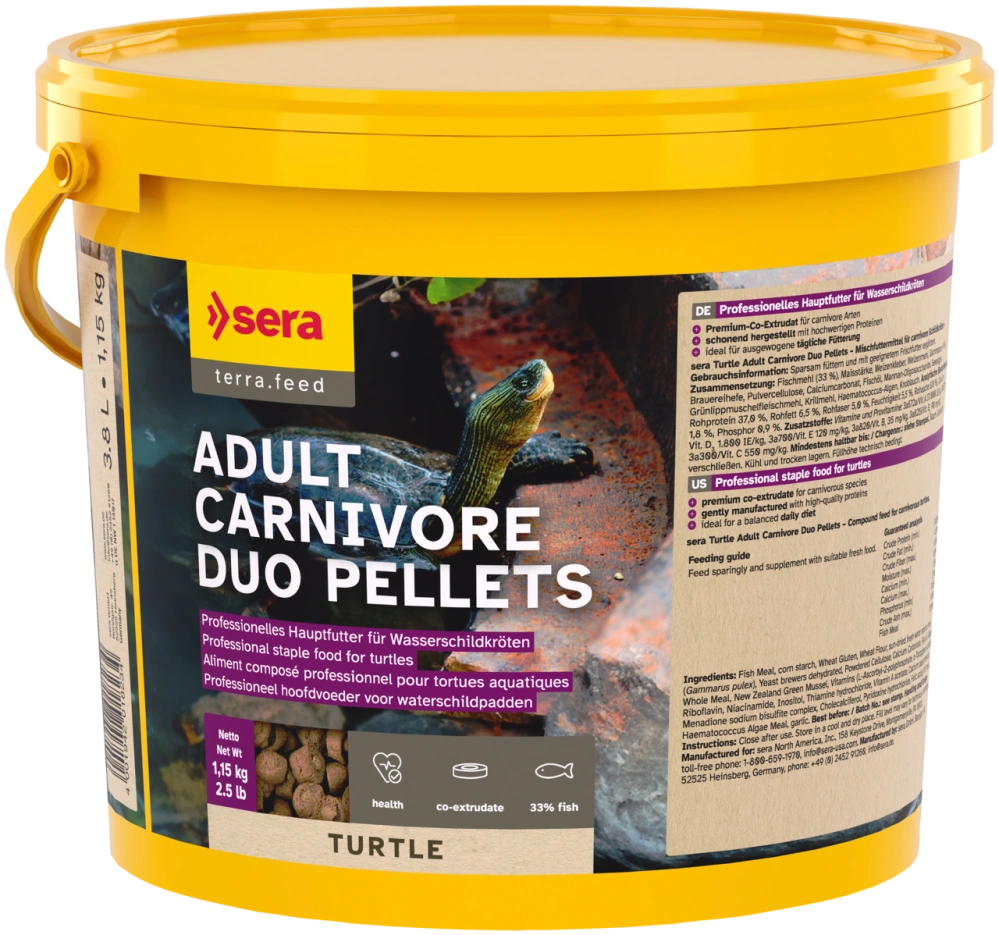 sera Turtle Adult Carnivore Duo Pellets 3.800 ml (1,12 kg)
