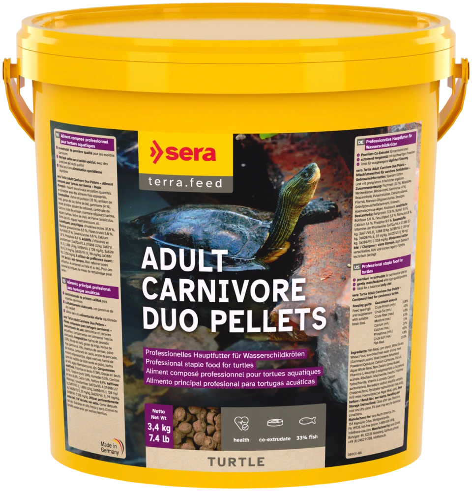 sera Turtle Adult Carnivore Duo Pellets 10L (3,3kg)
